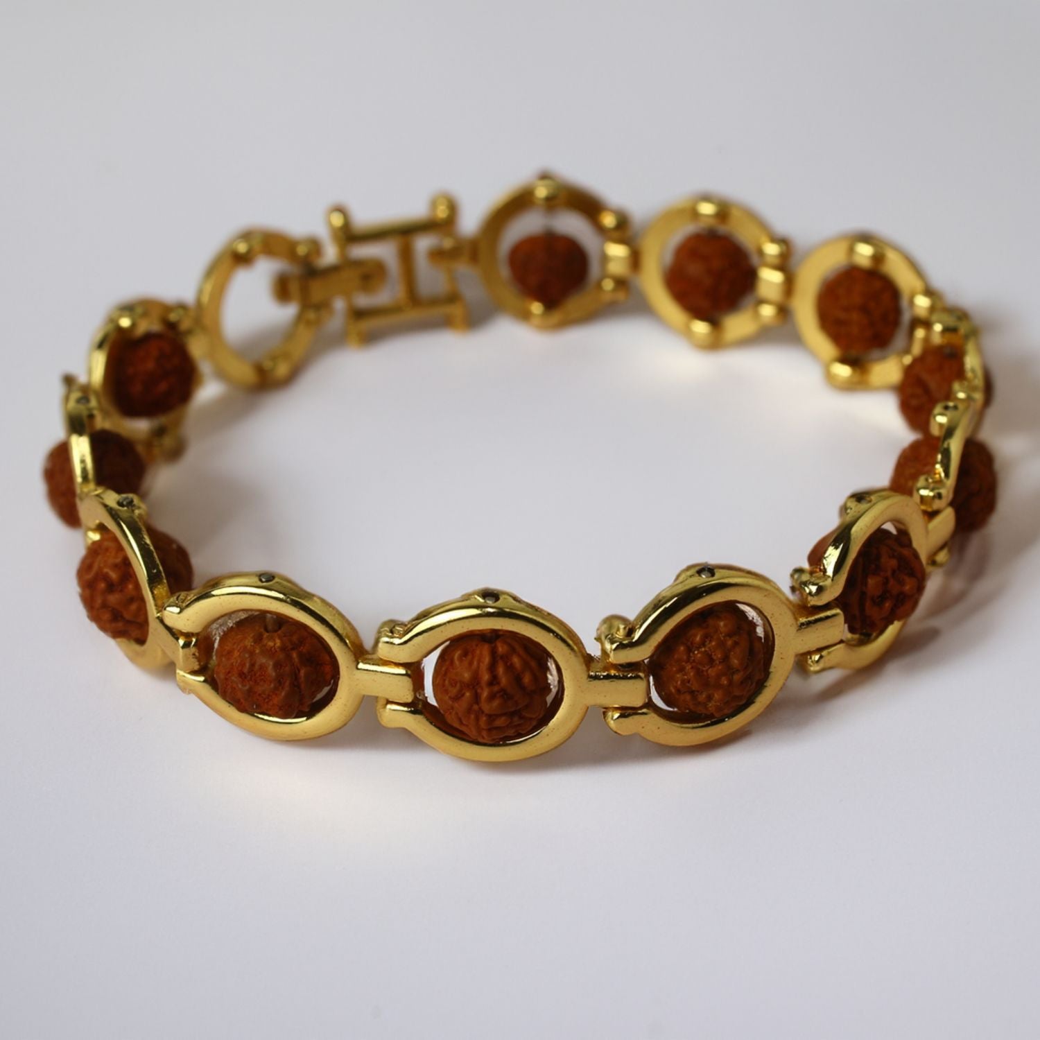 Buy Online Gold:Brown Rudraksha Design Bracelet | jewellery for men |  menjewell.com