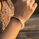 Rose Quartz & Pyrite Bracelet