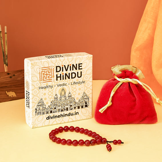 Red Aventurine Stone Bracelet by Divine Hindu