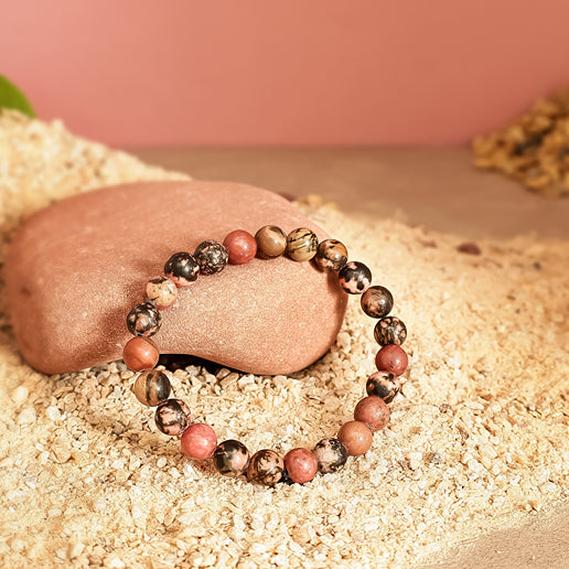 Rhodonite Stone Bracelet Creative