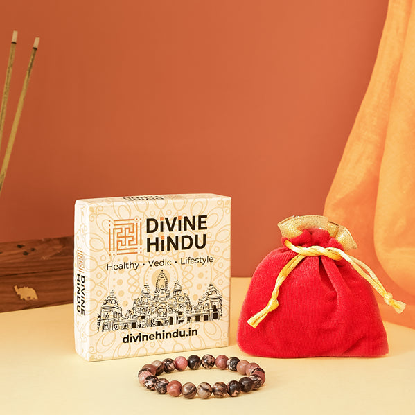 Rhodonite Stone Bracelet by Divine Hindu
