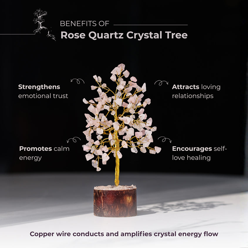 Rose Quartz Crystal Tree