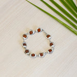 Divine Hindu Rudraksha Bracelet With Silver Caps