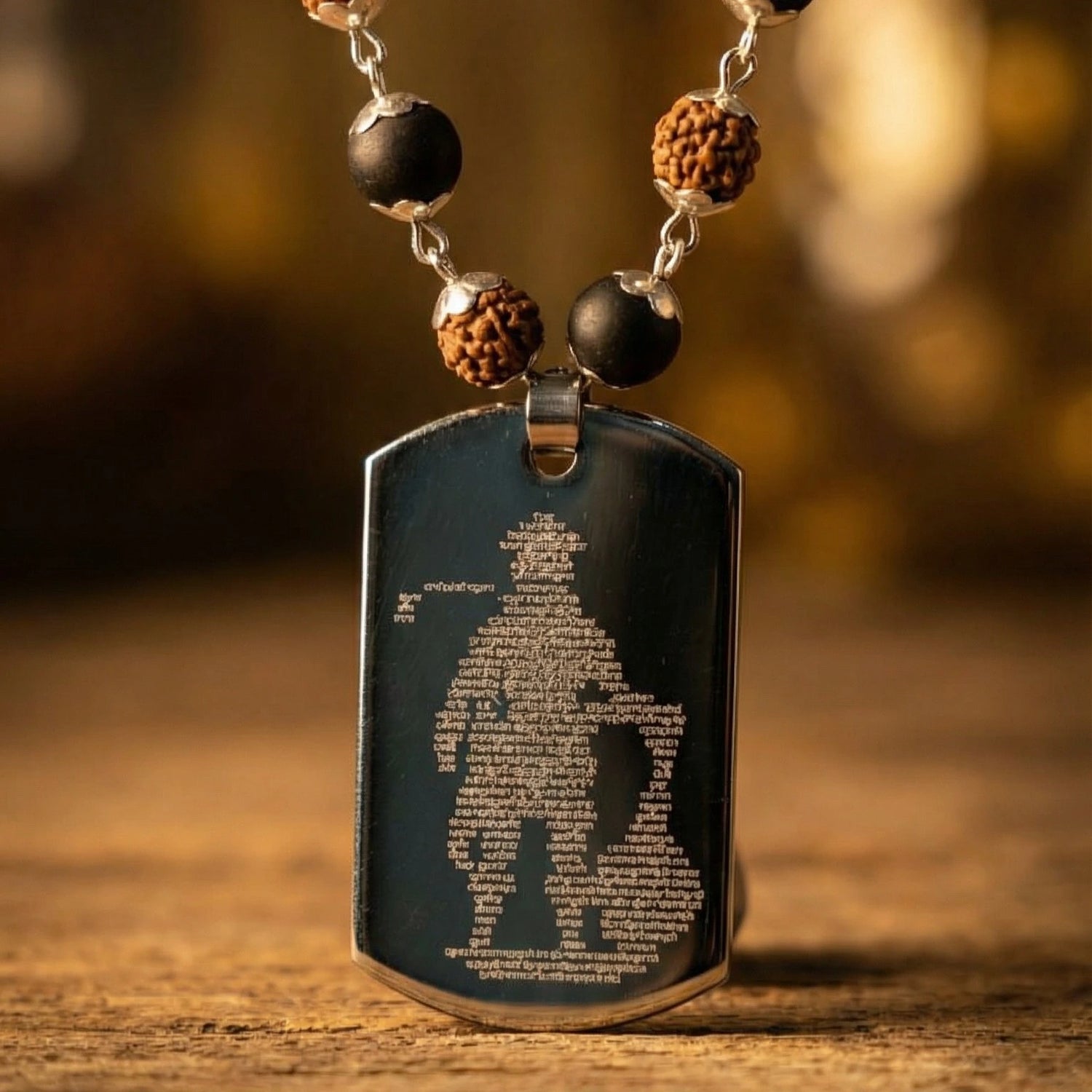 Rudraksha Karungali  pendant with hanuman Pendant