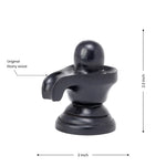 2.3 Inch Shivling in black finish made from real Ebony Wood 
