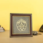 Shubh Labh Raw Pyrite Frame | Swastika Symbol for Prosperity