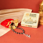 Silver Cap Karungali Mala with Trishul Nandi Pendant by Divine Hindu