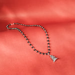 Silver Capped Karungali Malai with Lord Murugan Pendant