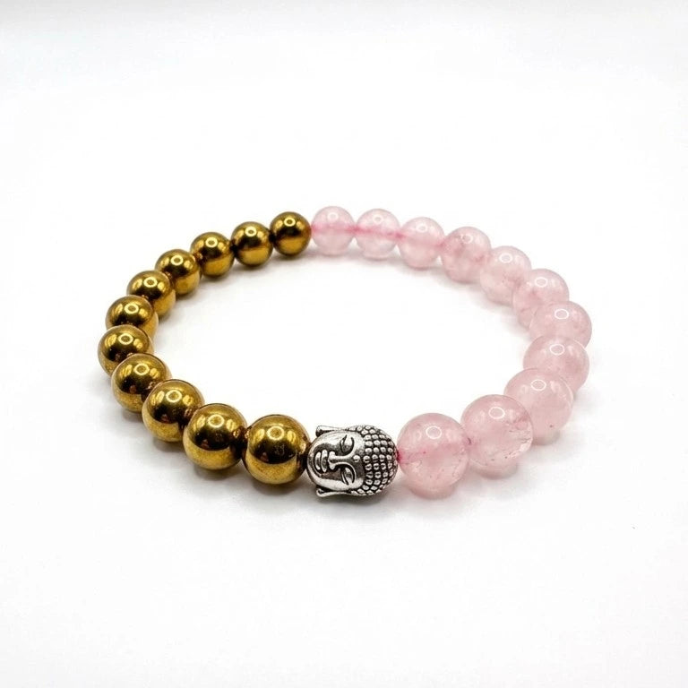 Rose Quartz & Pyrite Bracelet