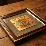 Shree Yantra on Raw Pyrite Frame