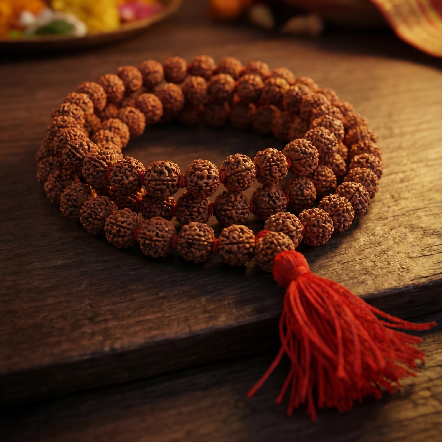 Sacred 108-Beads 7 Mukhi Rudraksha Mala
