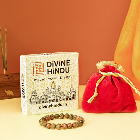 Unakite Stone Bracelet by Divine Hindu