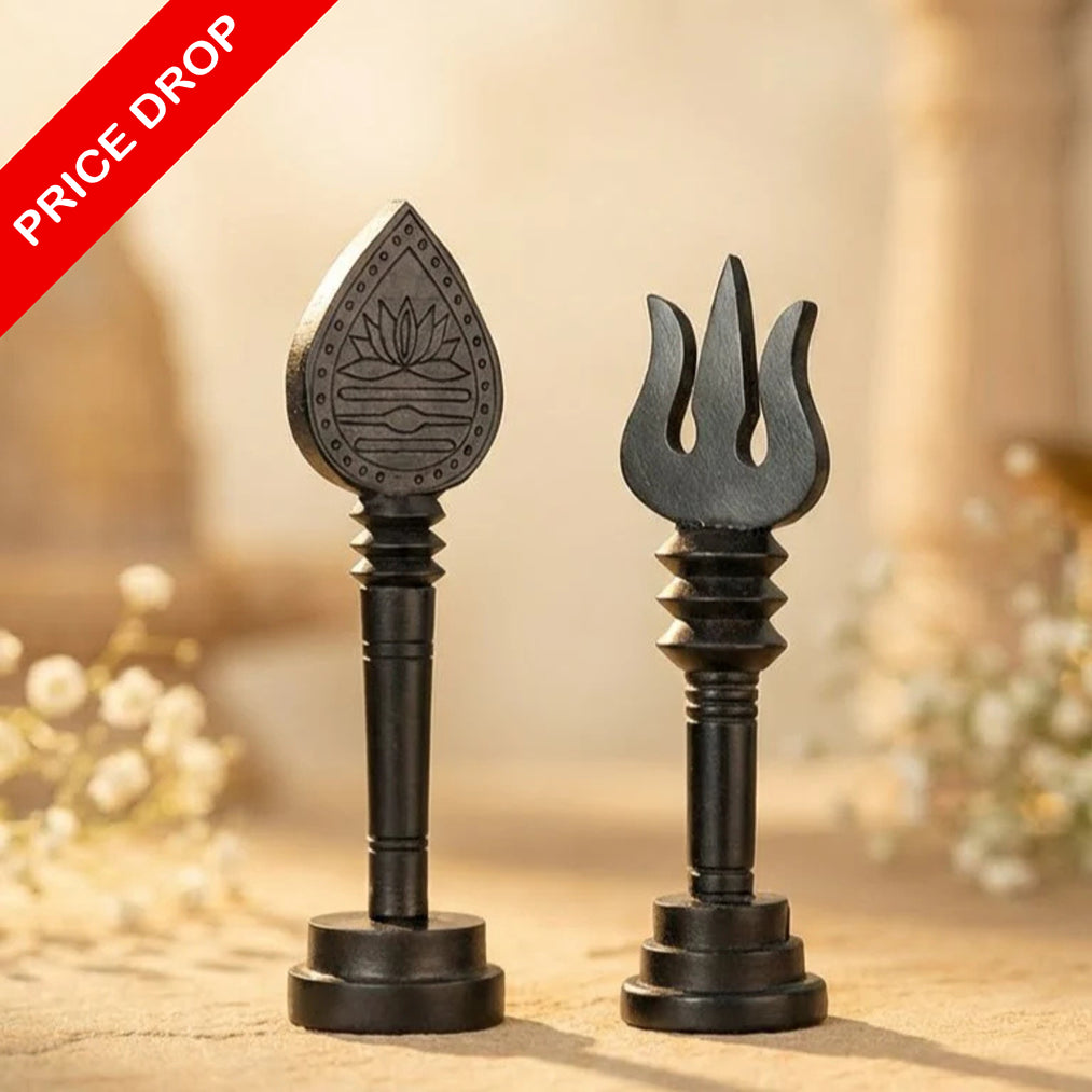 Karungali Base Combo: Shiv Trishul & Murugan Astra