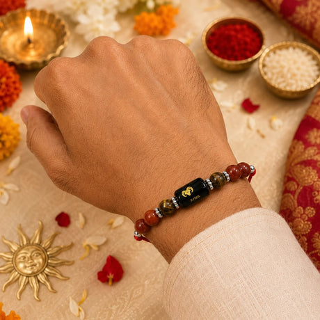 Aries (Mesh Rashi) Divine Stone Rakhi