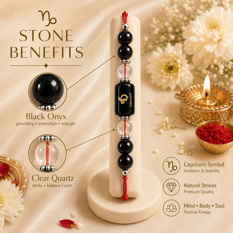 Capricorn (Makar Rashi) Divine Stone Rakhi