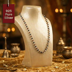 925 Pure Sterling Silver Karungali & Rudraksha Malai