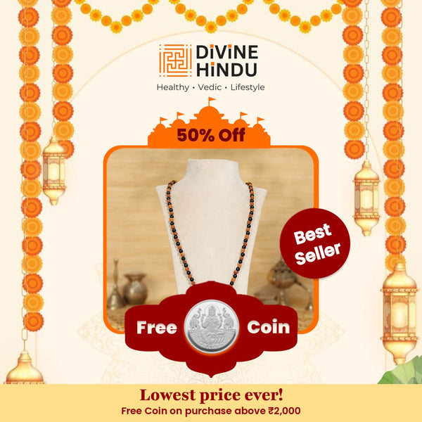 Divine Karungali & Rudraksha Mala with Sacred Mukhi Rudraksha