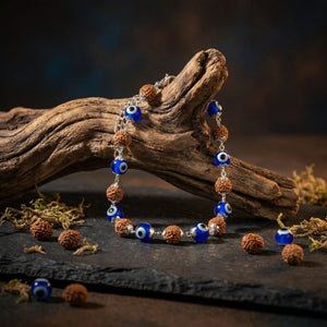 Evil Eye Rudraksha Bracelet for Men