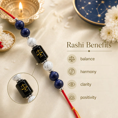 Libra (Tula Rashi) Divine Stone Rakhi