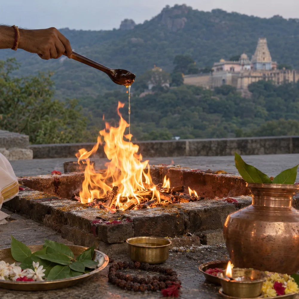 Maha Mrutyunjaya Homam — Bhramaramba Mallikarjuna Temple, Srisailam