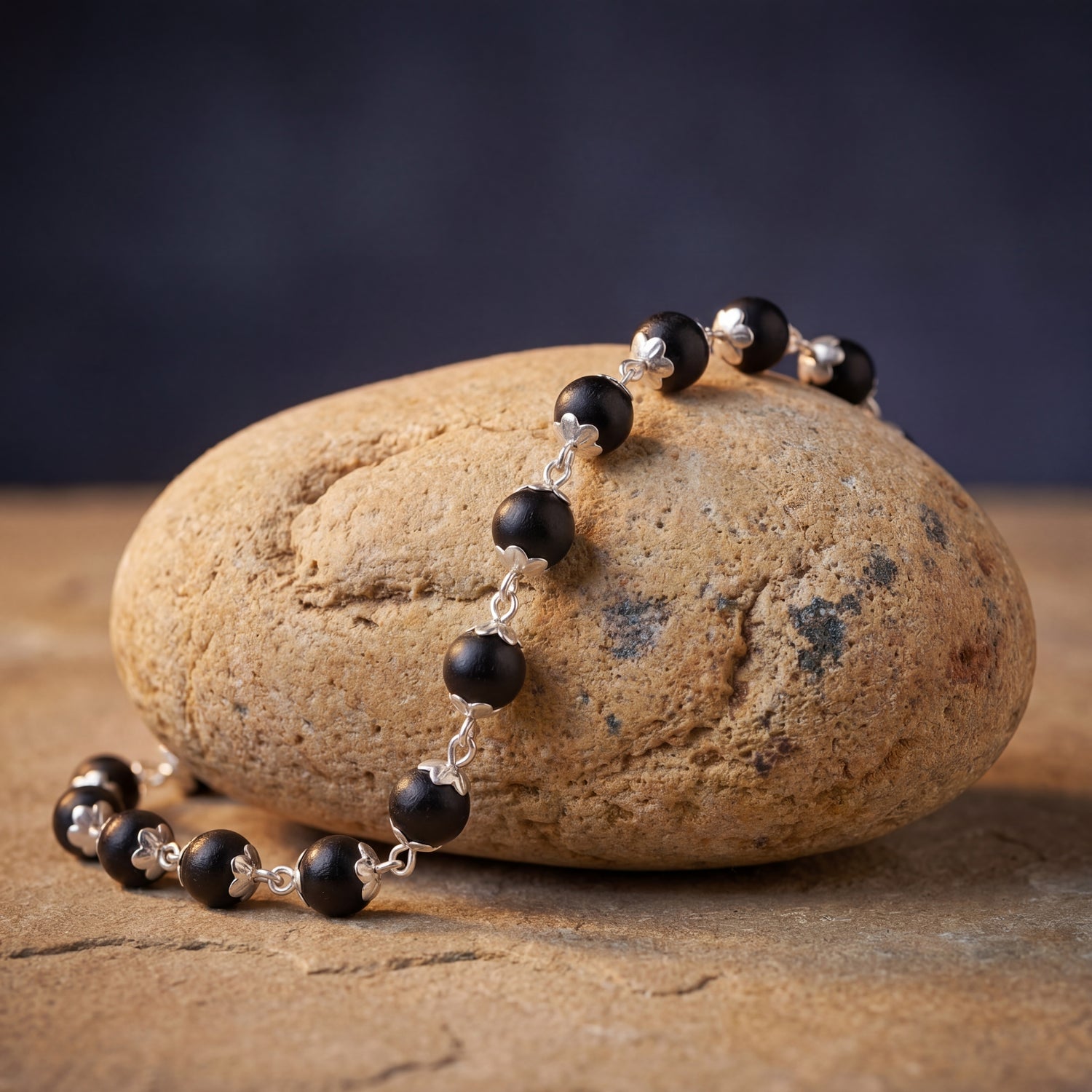 Hallmarked S925 Pure Silver Karungali Bracelet