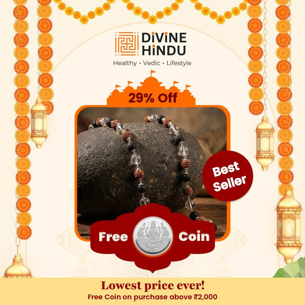 Silver Cap Rudraksha Karungali Sphatik Mala