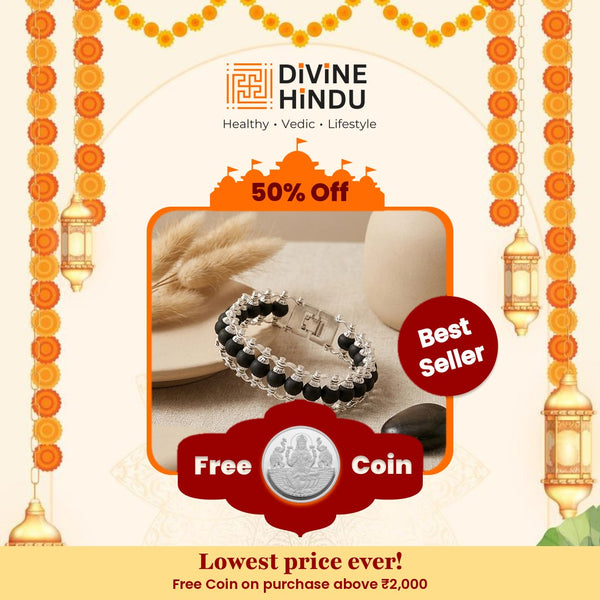 Silver-Plated Karungali Chain Bracelet - Made from Natural Ebony Wood