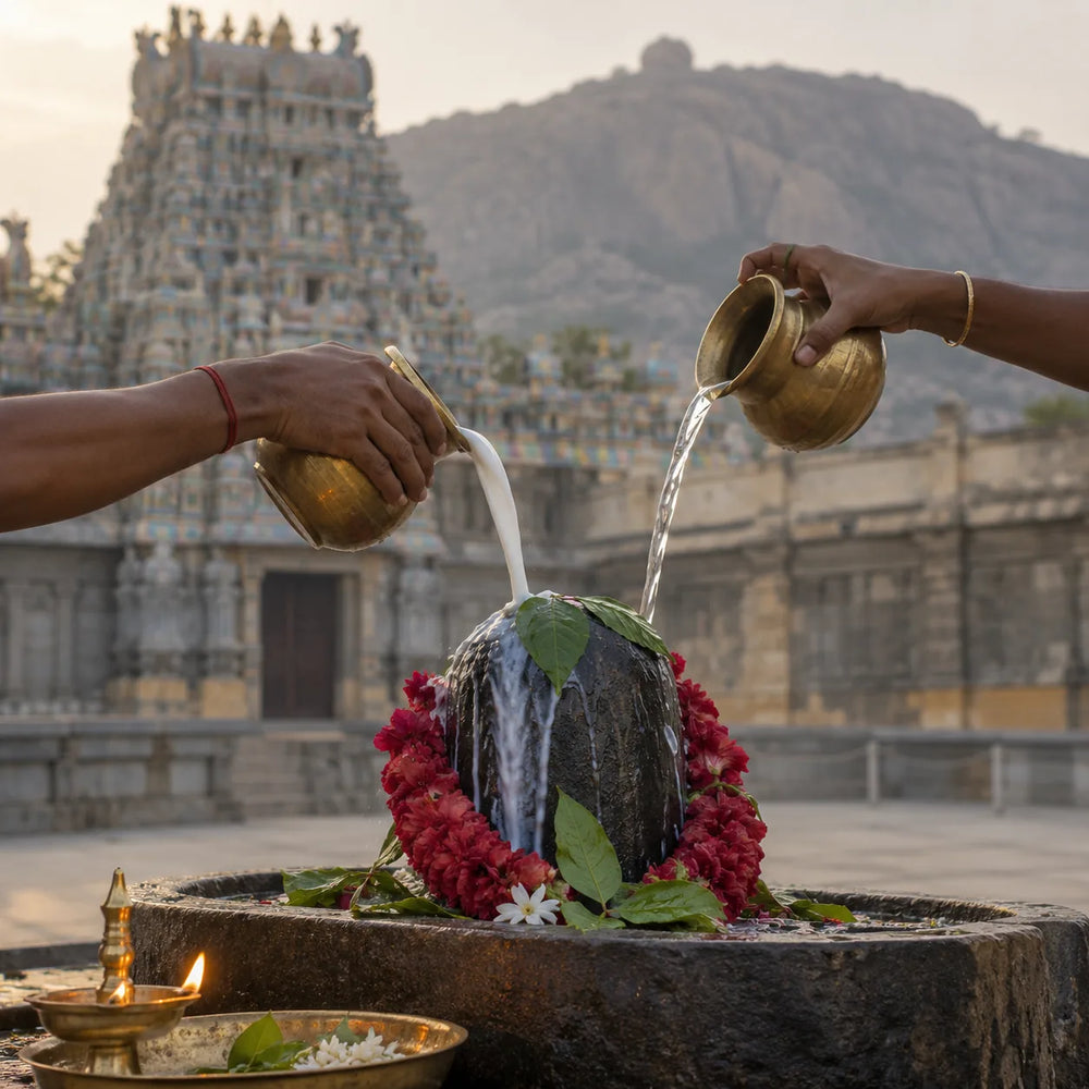 Swami-Amman Abhishekam — Arunachaleswarar Temple, Tiruvannamalai