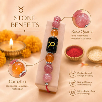 Taurus (Vrishabh Rashi) Divine Stone Rakhi