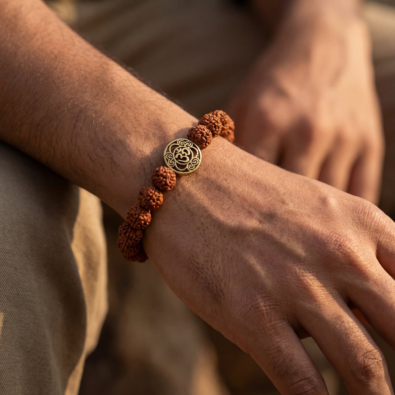OM Rudraksha Bracelet Cosmic Energy Wristband