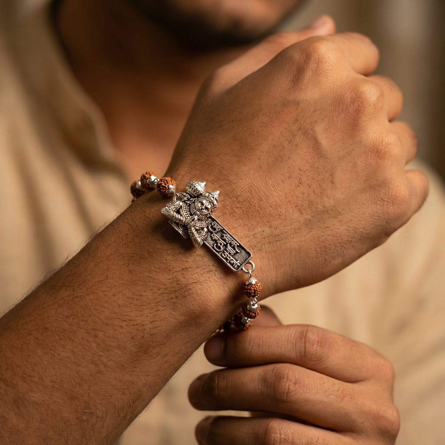 Rudraksha Hanuman Rakshak Bracelet